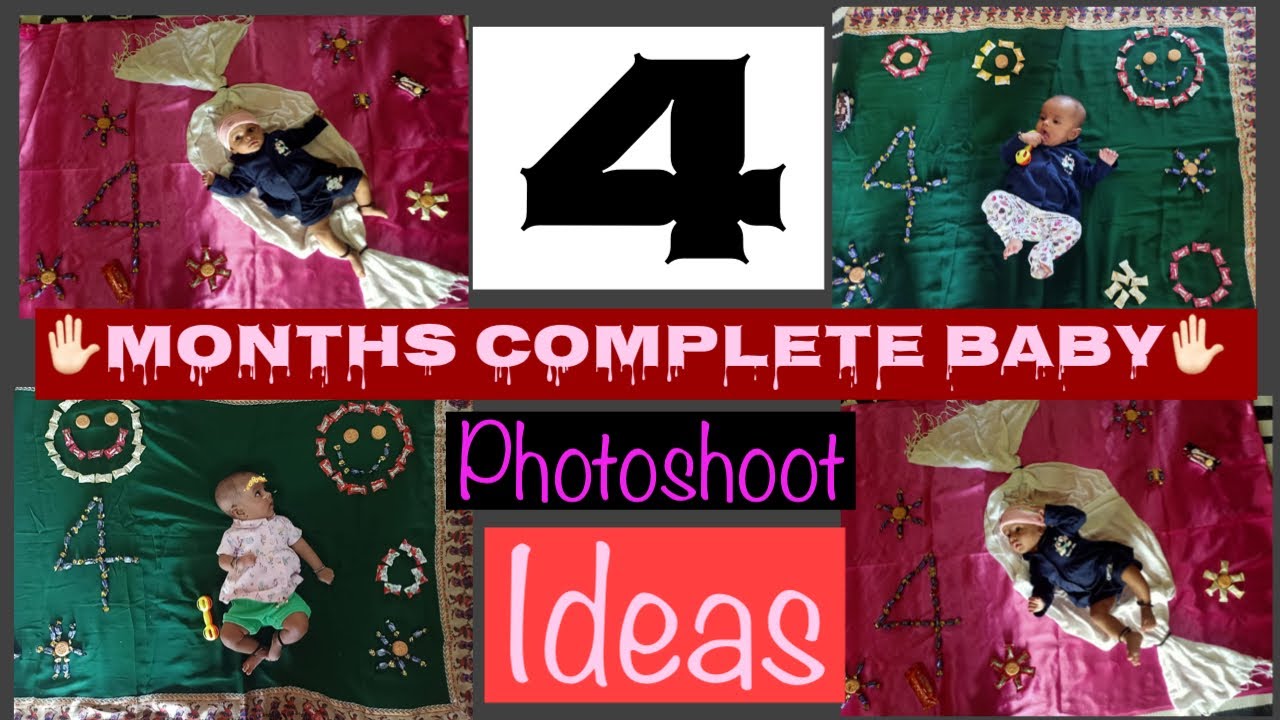 4 months complete baby photoshoot ideas four months baby birthday photoshoot at home cute baby