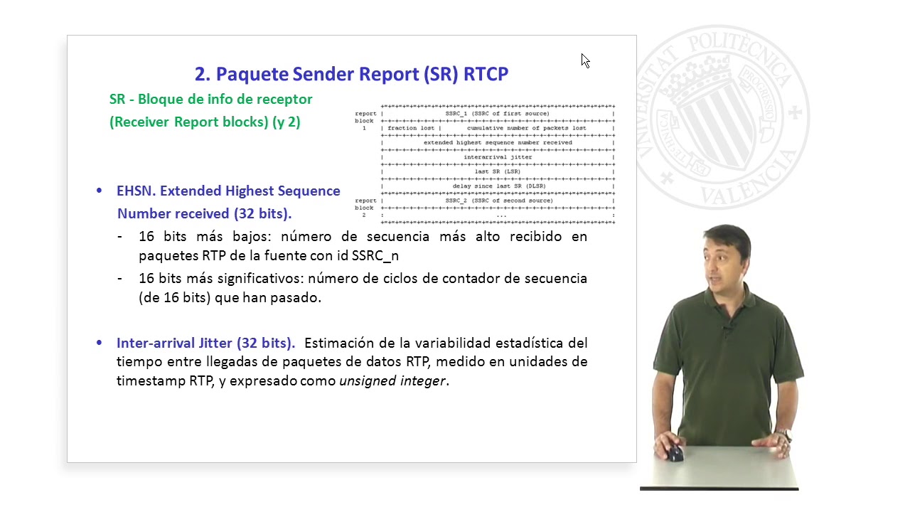 Paquetes de Informe de RTP Control Protocol (RTCP) |  | UPV