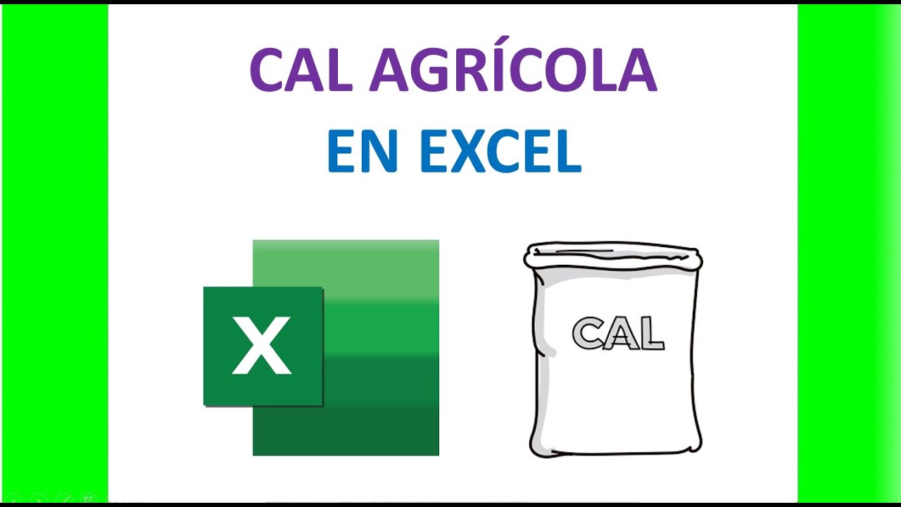 Como calcular una dosis de cal agrícola en excel