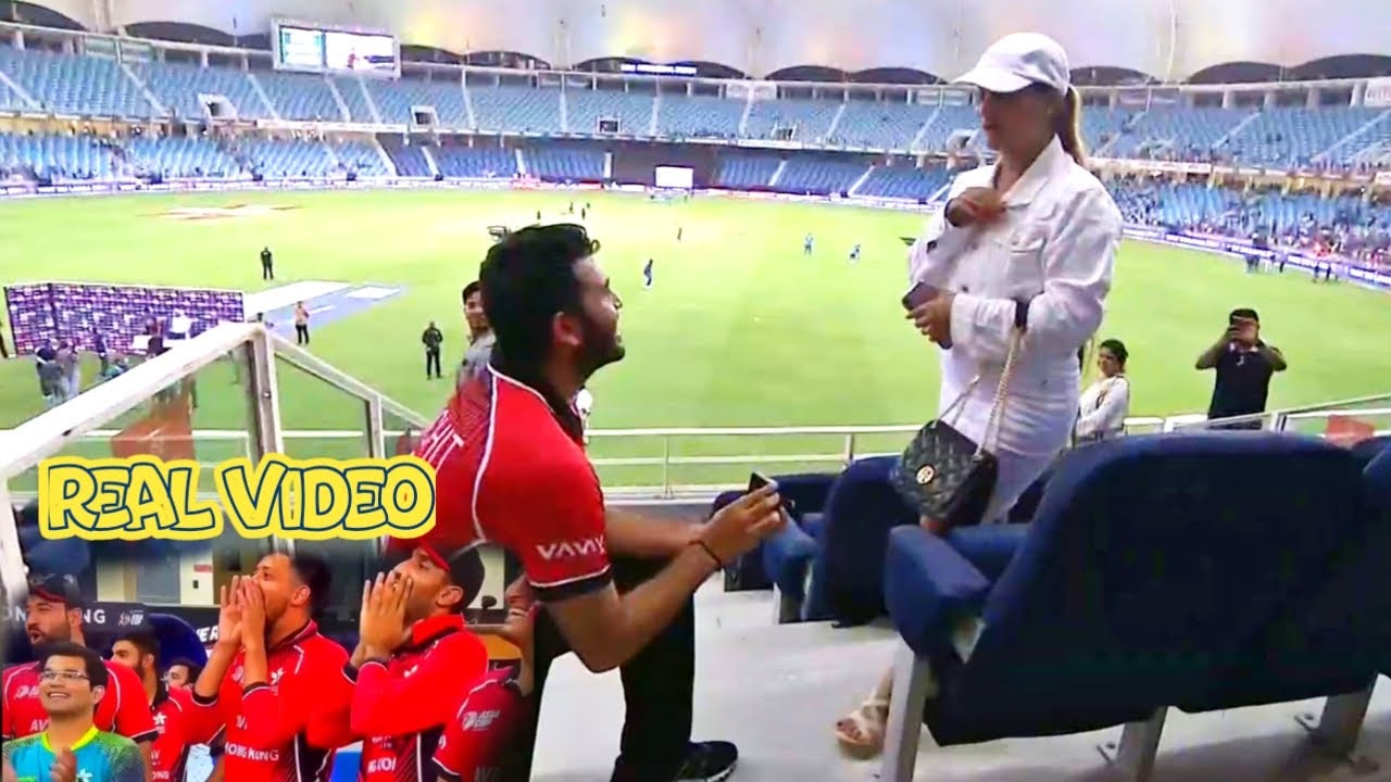 Kinchit shah proposed his girlfriend after ind vs hong kong | kinchit shah proposal video