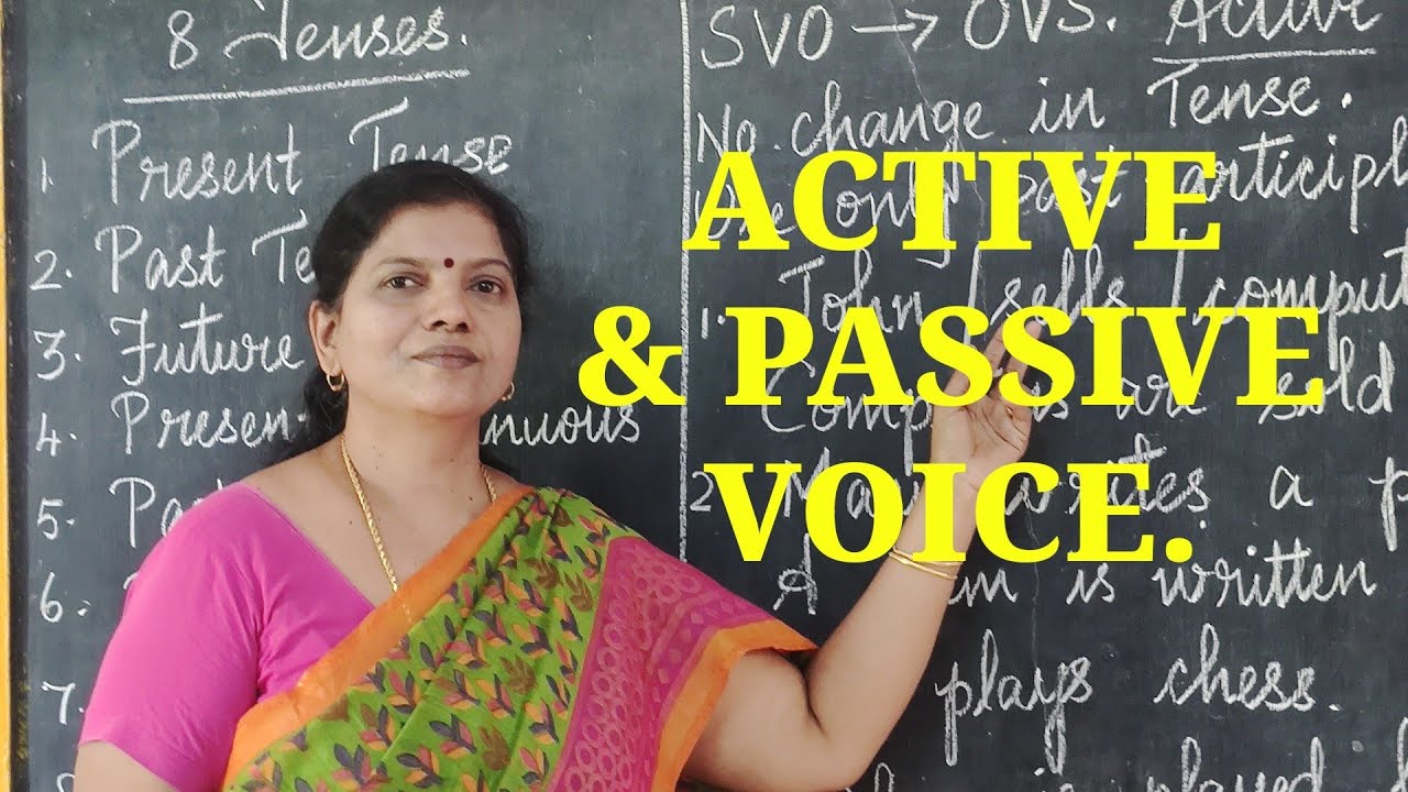 Active & Passive voice - 1 (Present tense - English)