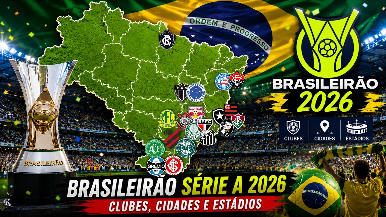 Brasileirão Série A 2026 - Conheça os Clubes, Cidades e Estádios