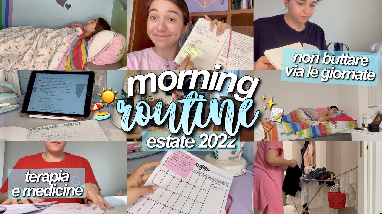 MORNING ROUTINE ESTATE 2022☀️📝// organizzare l'estate
