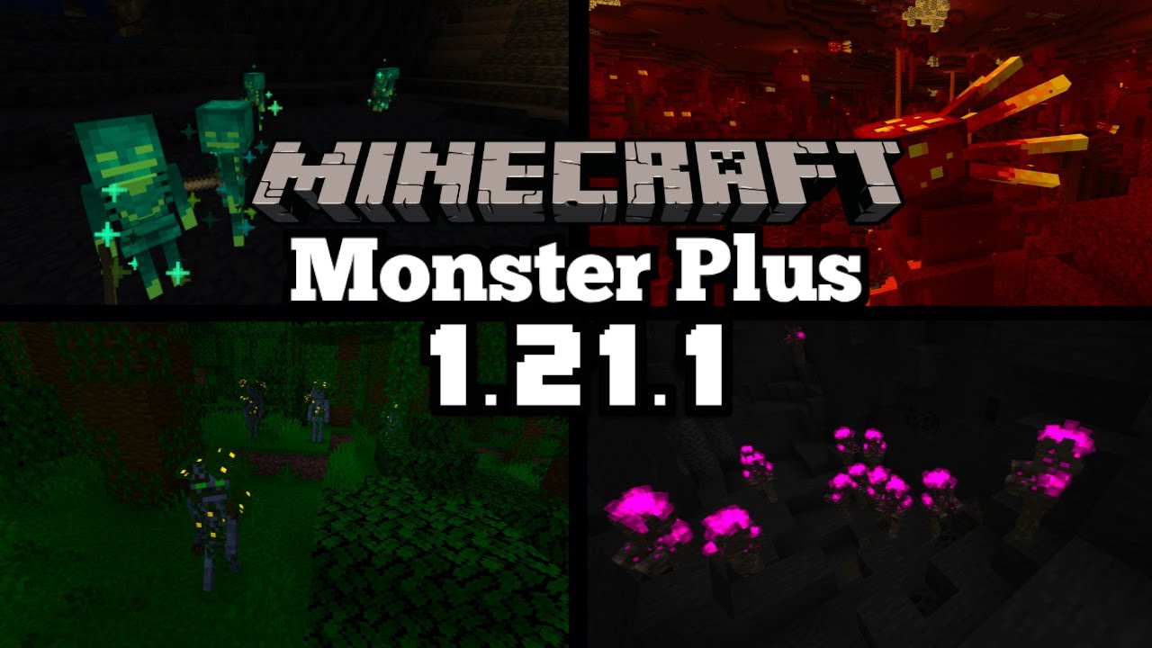 *NEW* Monster Plus Mod - Minecraft 1.21.1 (Mod Showcase)