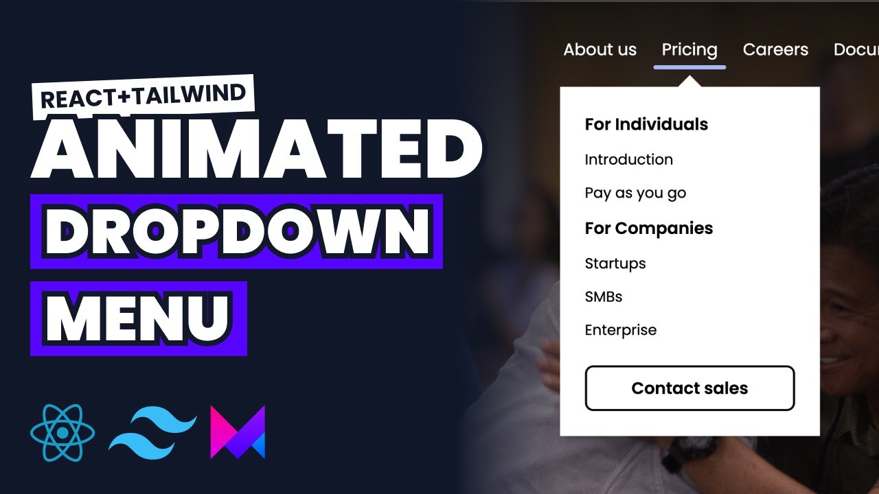 Анимированное выпадающее меню — Учебное пособие по React + TailwindCSS для начинающих