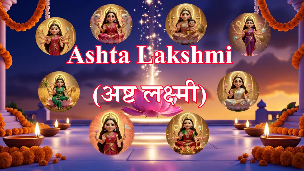 Ashta Lakshmi (अष्ट लक्ष्मी) Story for Kids | 8 Forms of Maa Lakshmi Explained | Manutopia