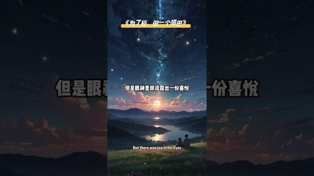为了爱，他可以选择继续当一个哑巴..... 中途有点难顶录了好多遍 好感人的故事🥹#哄睡 #睡前故事 #声控哄睡