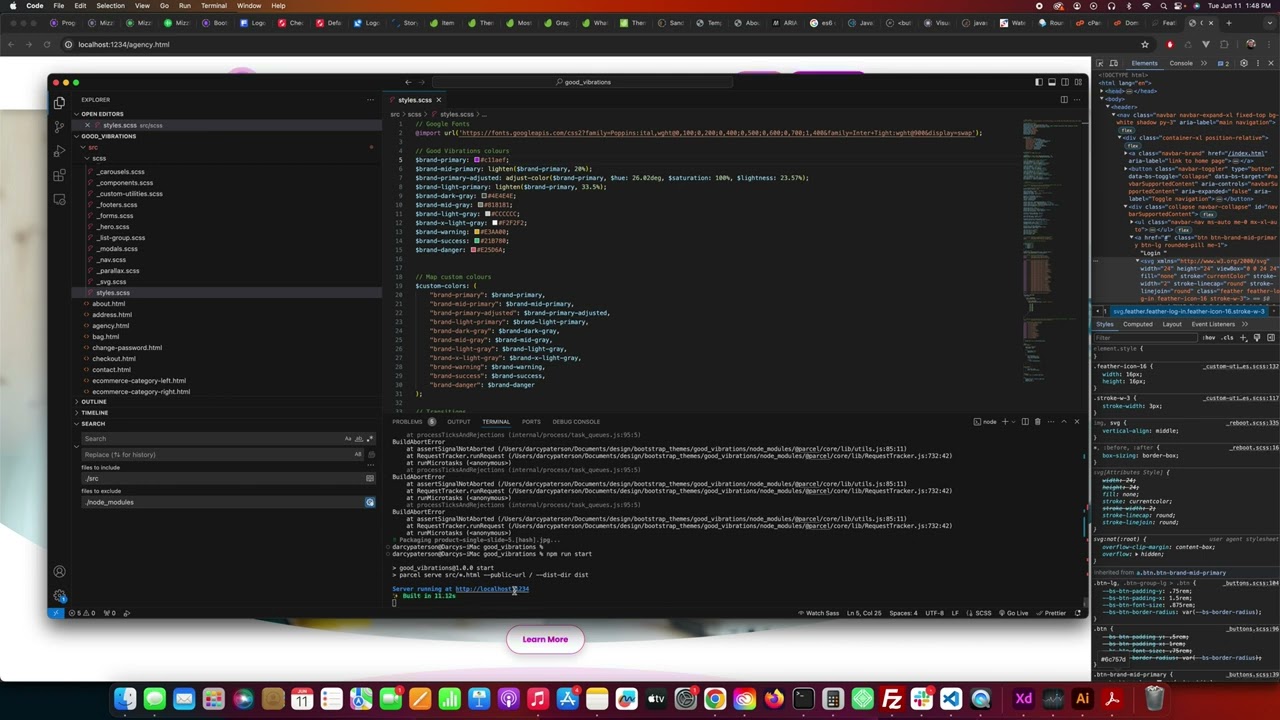 How to change colors on the Good Vibrations Bootstrap theme.