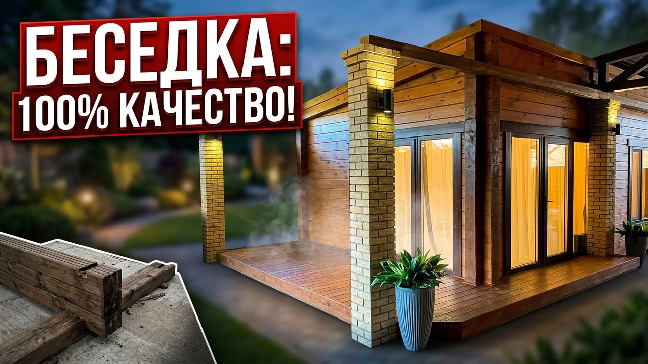 Беседка из клееного бруса