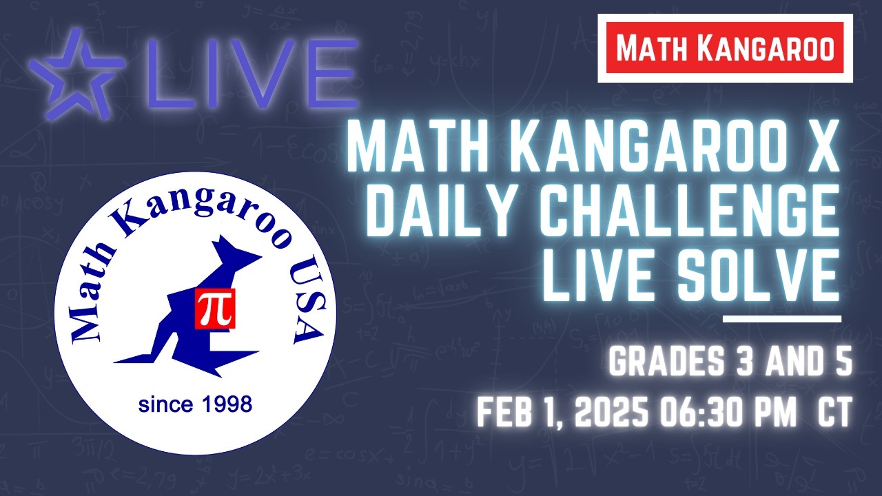 Math Kangaroo x LIVE by Po-shen Loh | Grades 3-5
