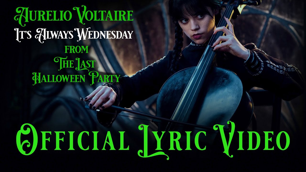 It's Always Wednesday - Aurelio Voltaire -  Lyric Video (PHOTO SENSITIVITY WARNING!)
