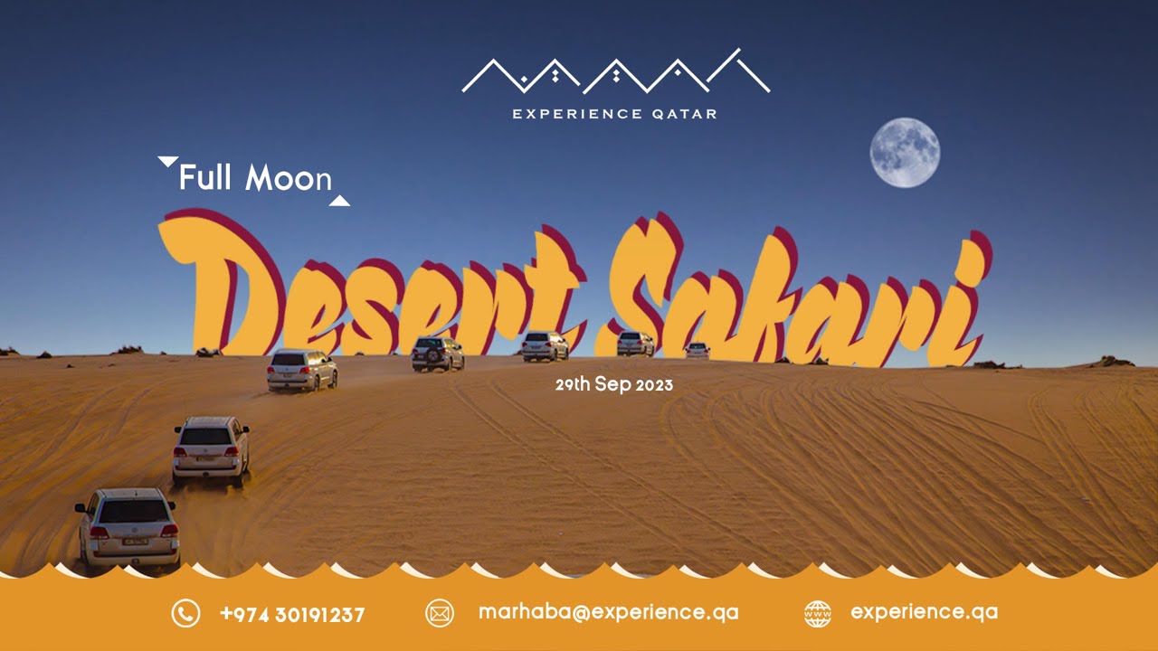 Full Moon Desert Safari with Dinner | #experienceqatar #inlovewithqatar 🏜️🐫✨