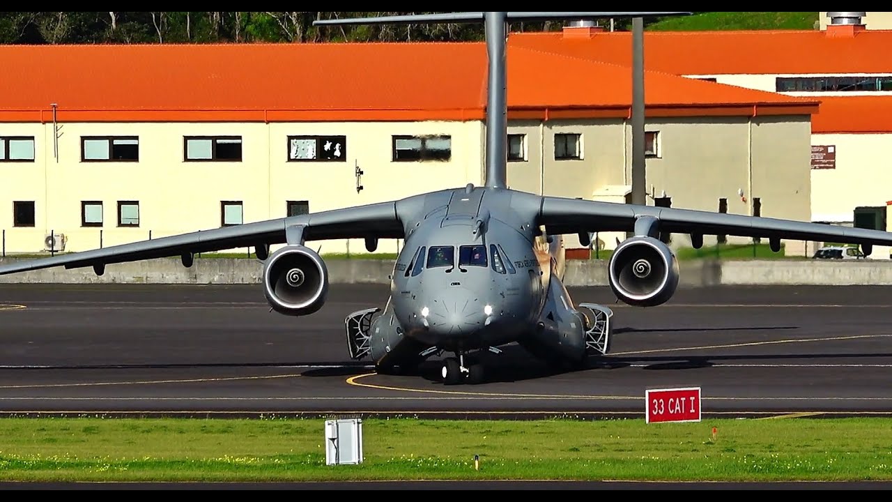 First Landing and Takeoff in 2024 KC-390 (FAP) at Lajes Terceira Island Azores