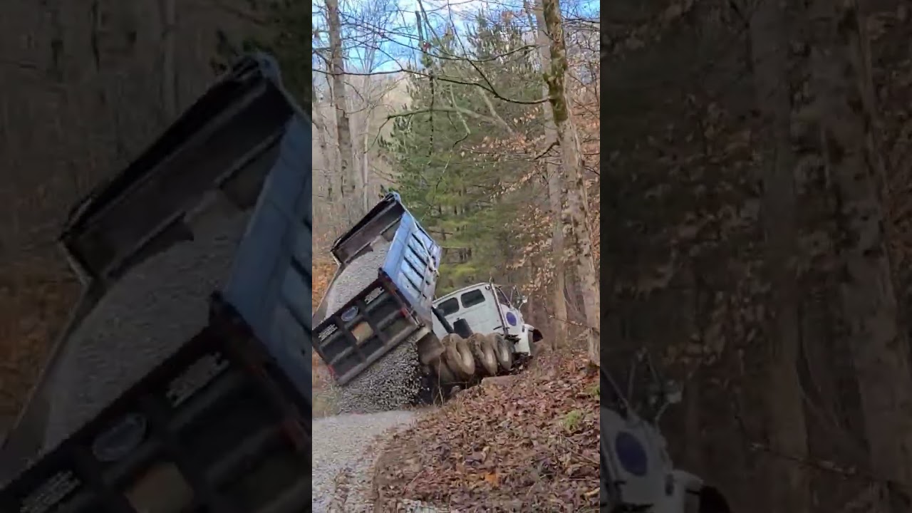 Dump Truck Disaster! Construction Equipment Rollover Crash