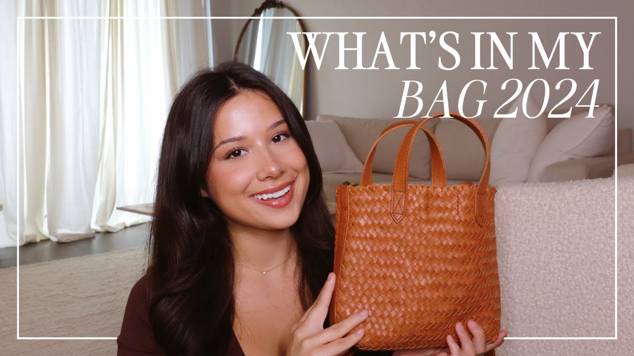 WHAT'S IN MY BAG | purse essentials, madewell handwoven crossbody purse