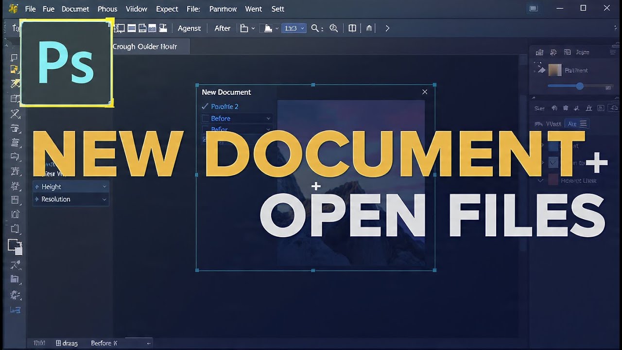 How to Create New Document in Photoshop | Open Images Correctly (Beginner Guide)