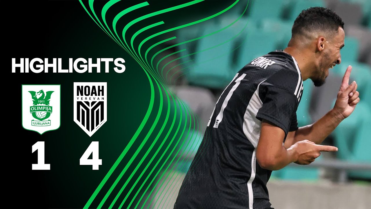 Olimpija Ljubljana 1-4 Noah (UEFA Conference League, Play-Off Round, 1st Leg) | Highlights