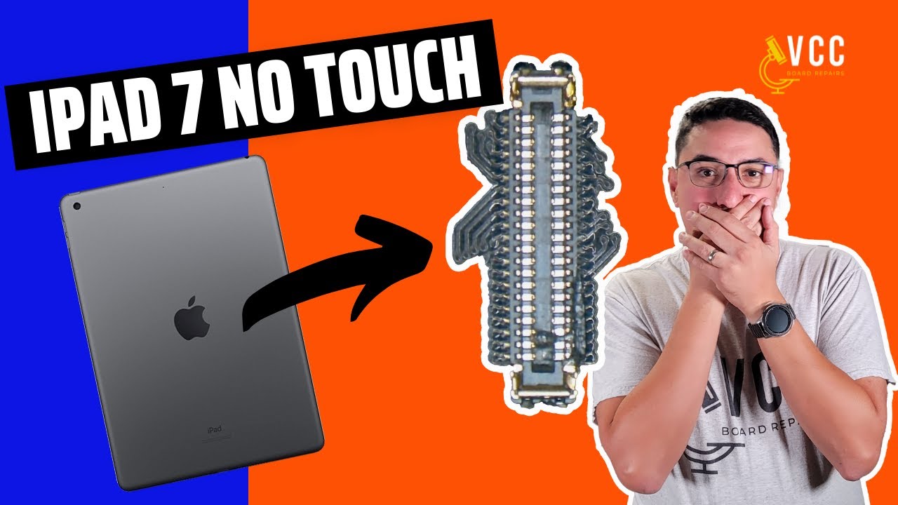 Разбитый разъём сенсорной панели iPad 7. Как легко заменить. Ремонт микропайкой.