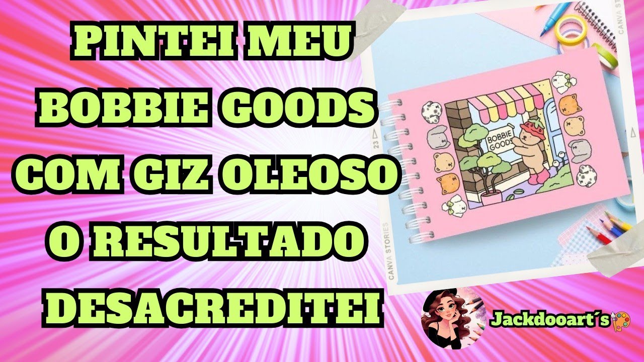 BOBBIE GOODS - PINTURA COM GIZ PASTEL OLEOSO DA GIOTTO
