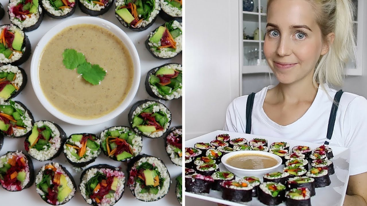 Easy Cauliflower Rice Sushi [no rolling mat required]
