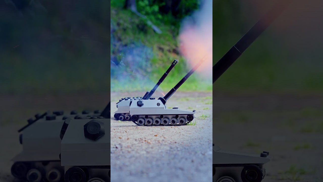 Msta-S and AHS Krab &rarr; mini cannon tank &rarr; #cannon ​#battlefield  #mrmichal