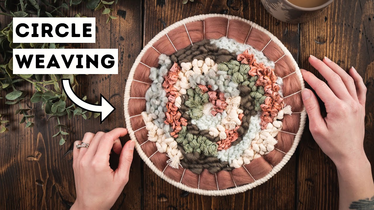 DIY organic round weaving (weave with me)