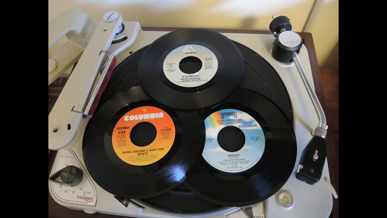 1980's Heartbreak and Romantic 45 Singles, Played on '60's Thorens TD-224 Record Changer.