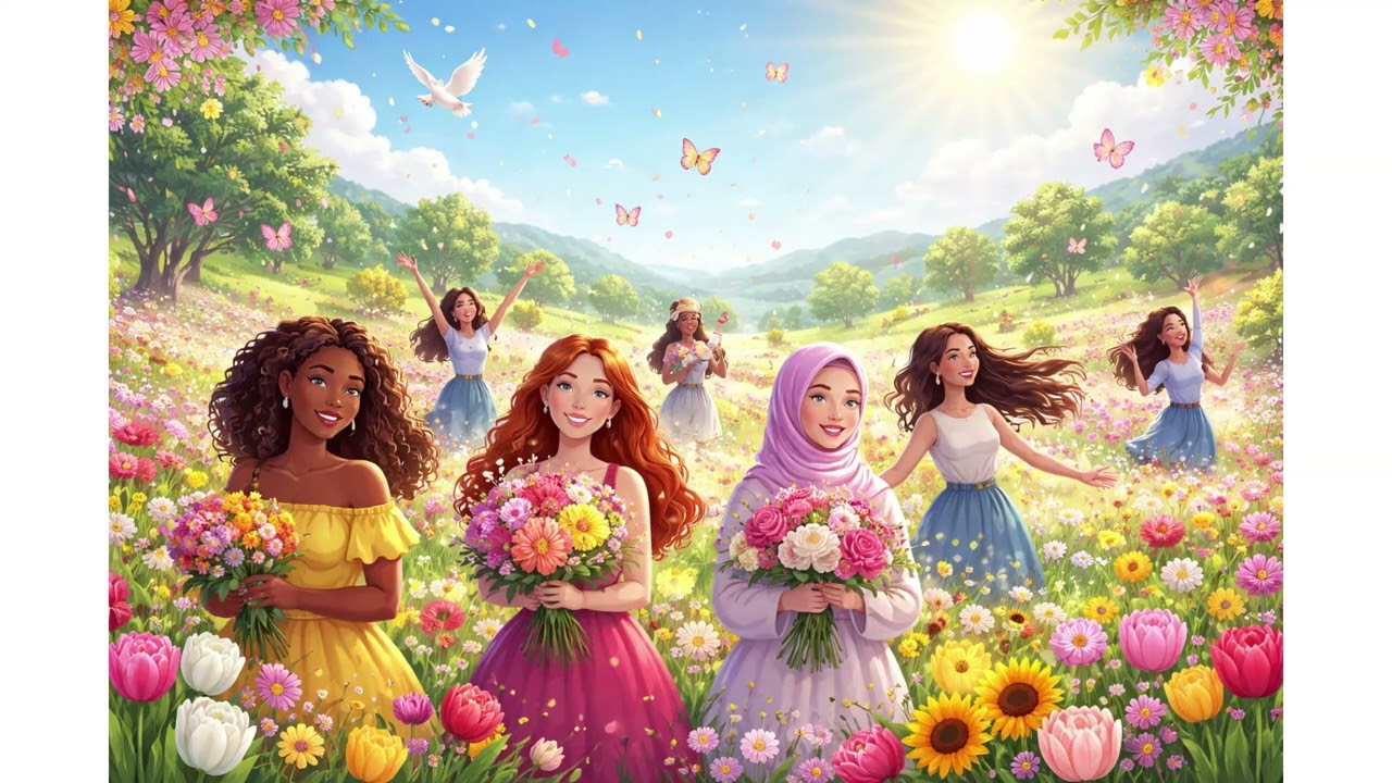2hours Beautiful International Women's day TV art wallpaper|Screensaver