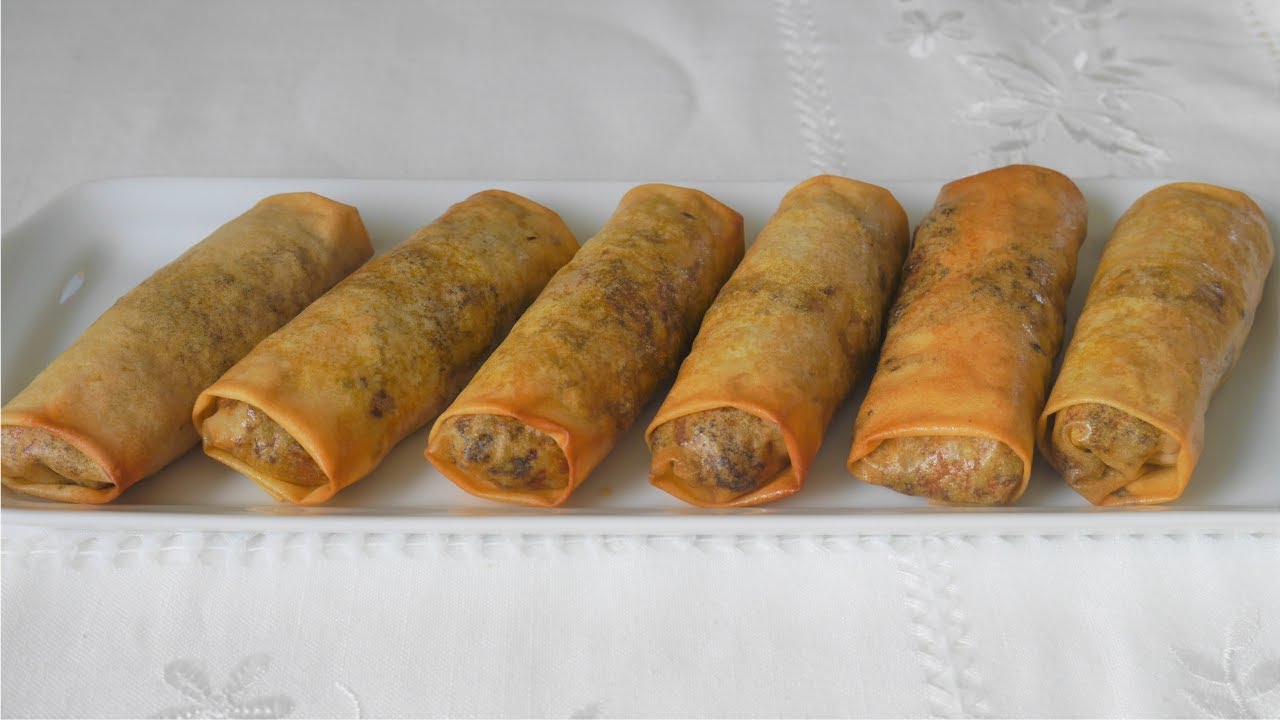 Сигары или спринг-роллы с овощами и фаршем