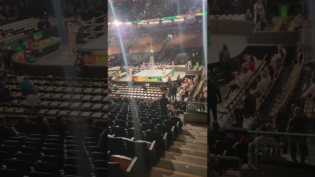 Money in the bank, empty arena 2 hours before showtime