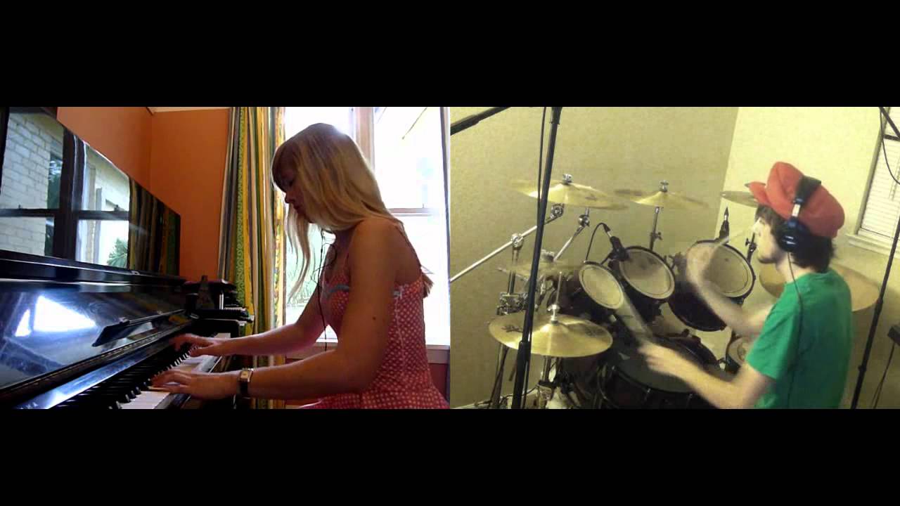 Lara and Mitch play a Super Mario Bros 3 medley (piano and drums)