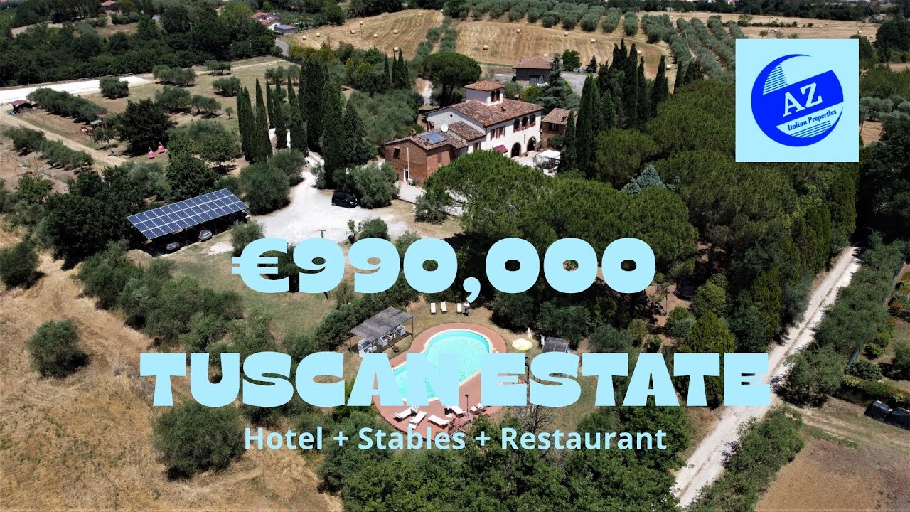 €990K Tuscan Paradise: Hotel, Stables & Olive Groves