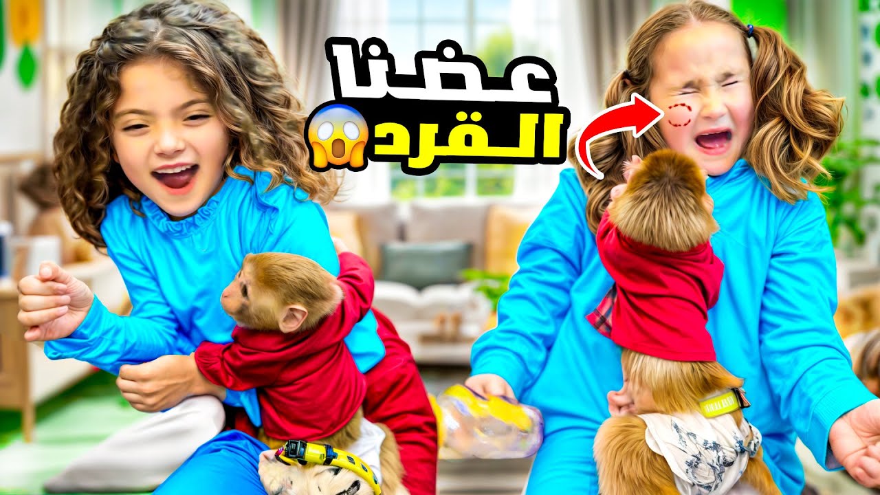 نايا عملت مقلب القرد بملك - عضها بايدها عضة قوية😱 صارت تبكي 😭
