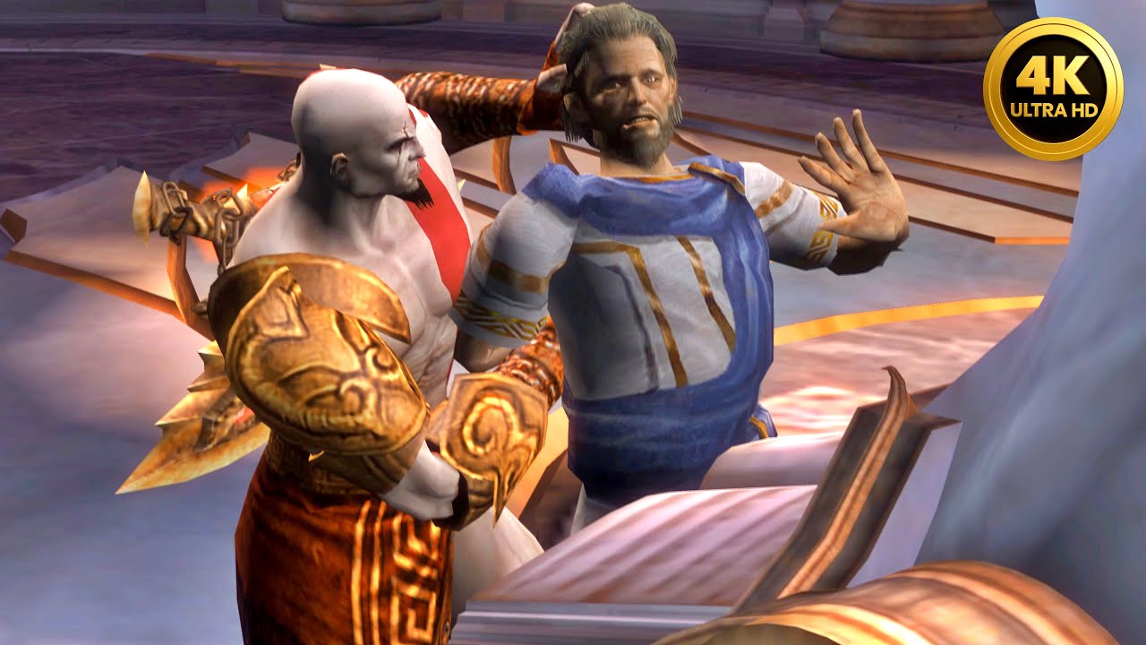 Kratos Forces the Last Translator to Read the Book of Fate | Full God of War 2 Story Scene