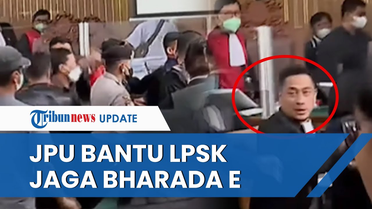 Detik-detik JPU Ikut Jaga Bharada E seusai Divonis 1,5 Tahun, Jadi 'Pagar Hidup' Halau Pendukung