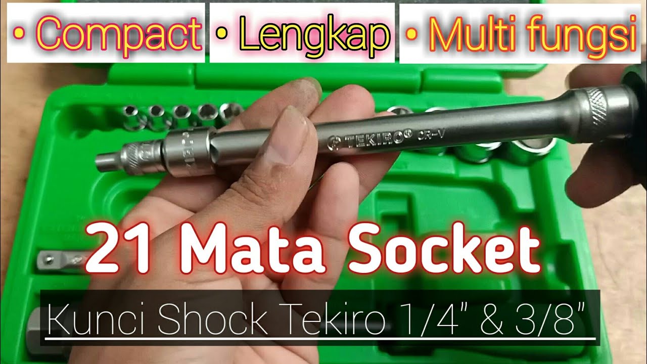 Kunci shock tekiro Multi Fungsi versi 21 mata socket 1/4