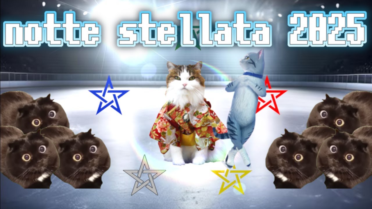 [Юдзуру Ханю] [Notte Stellata 2025] Кот со стеклянными глазами стал звездой [Мем про кота]