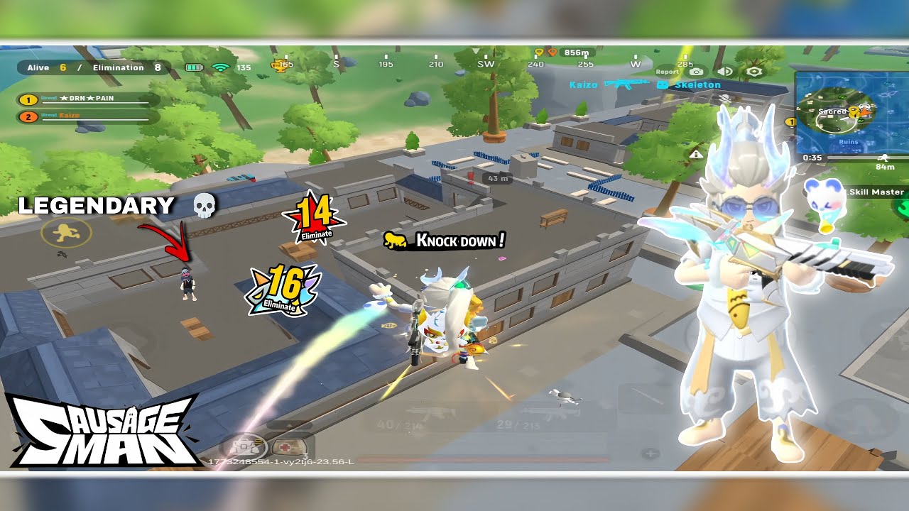12 KILLS !!! 🔥 | TOP GLOBAL CUSTOMIZED SET GAMEPLAY 😱 | SQUAD VS SQUAD | KAIZO SAUSAGE MAN 