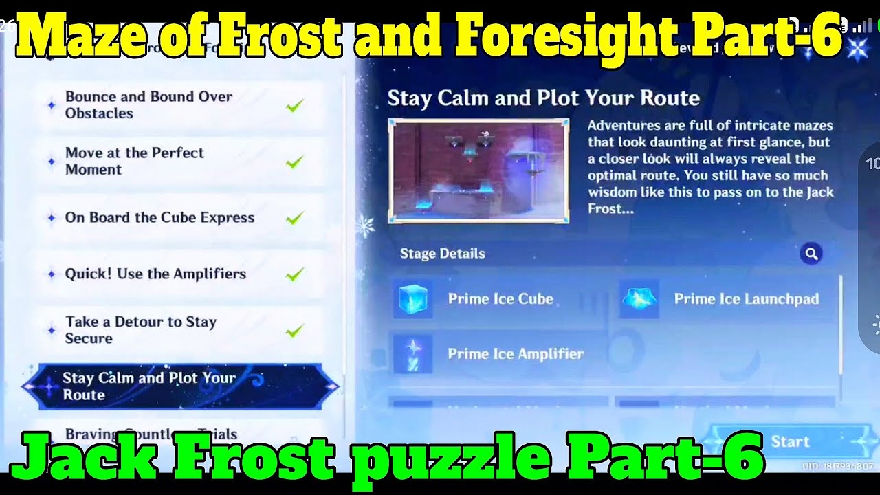 Maze of Frost and Foresight event genshin impact |Jack Frost puzzle Solved Part-6