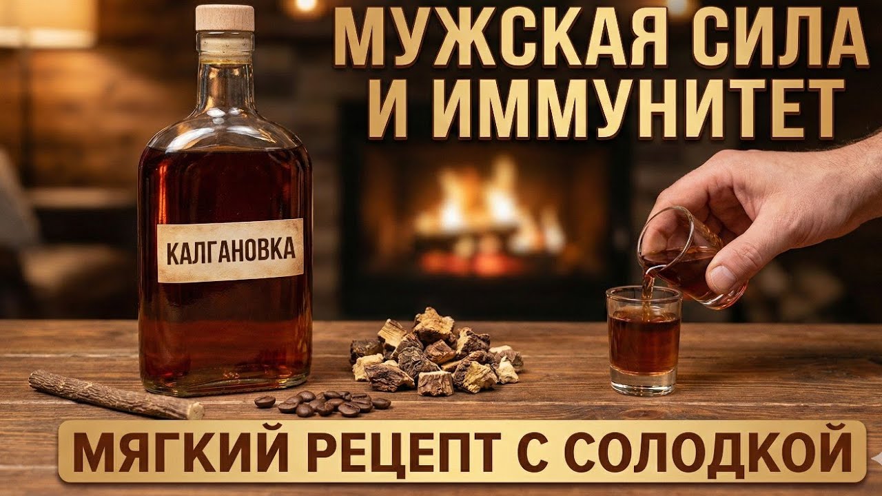 КАЛГАНОВКА: Мужская настойка для силы и иммунитета. Мягкий рецепт с солодкой