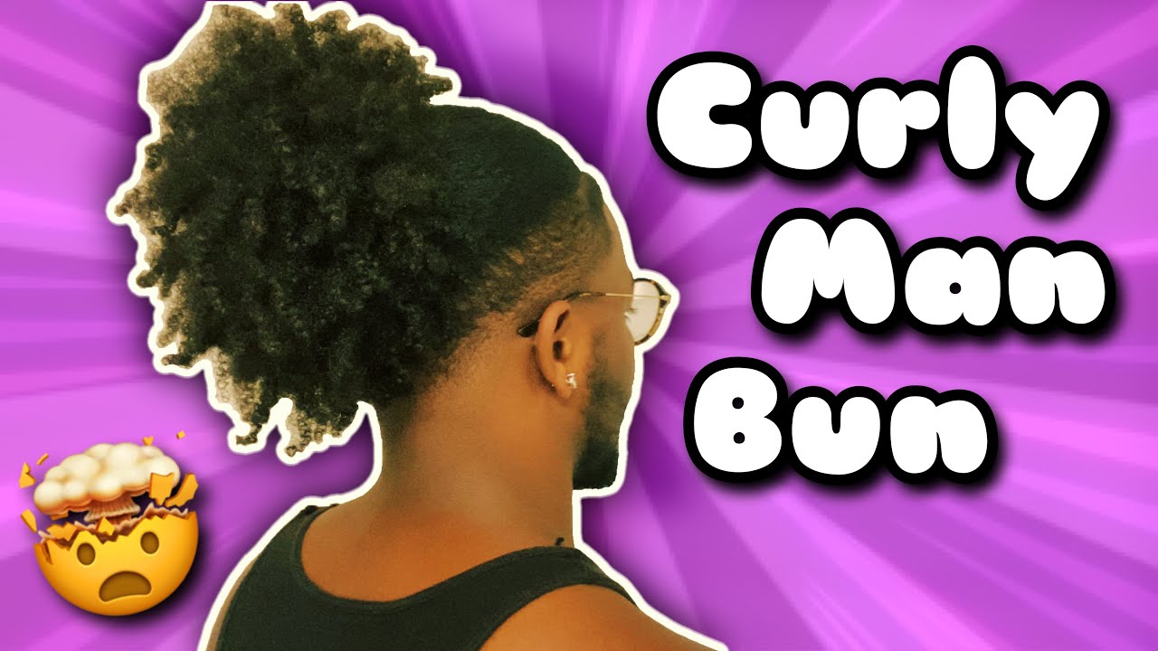 Men’s Curly Bun Tutorial: Low Puff🐡