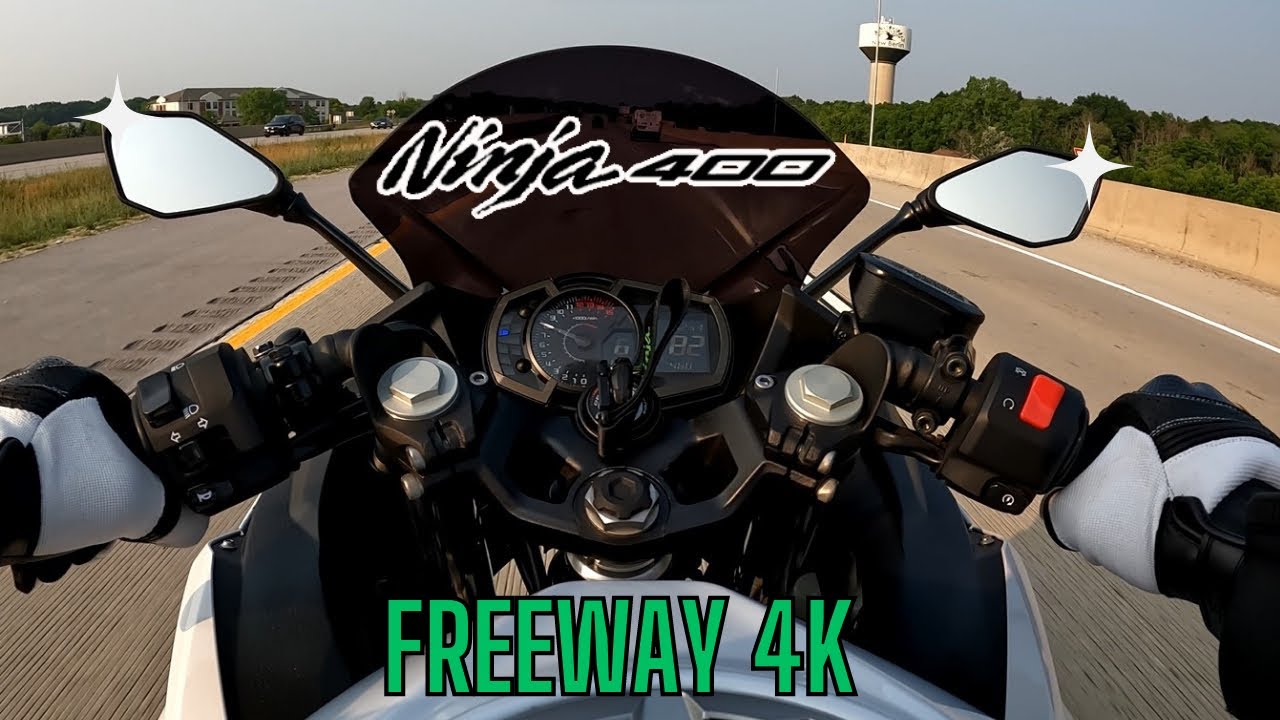 Ninja 400 PURE SOUND Freeway Ride - Leo Vince Exhaust | 4K
