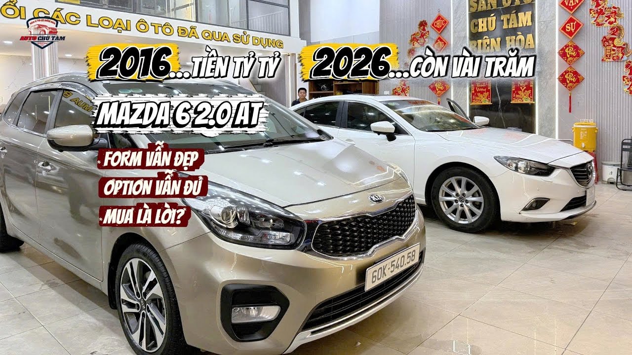 27/2 MUA MỚI TIỀN TỈ - GIỜ HƠN TRĂM MAZDA 6 2.0 AT PREMIUM 2017 KIA RONDO 2.0 GMT 2020 SIÊU CỌP