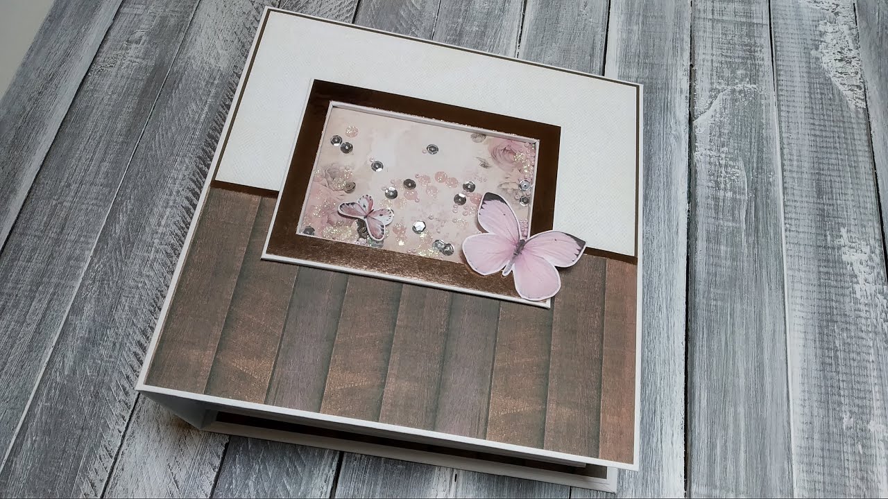 Lovely Butterfly Interactive Scrapbook Mini Album | Few POP-UP pages | 8x8 inches
