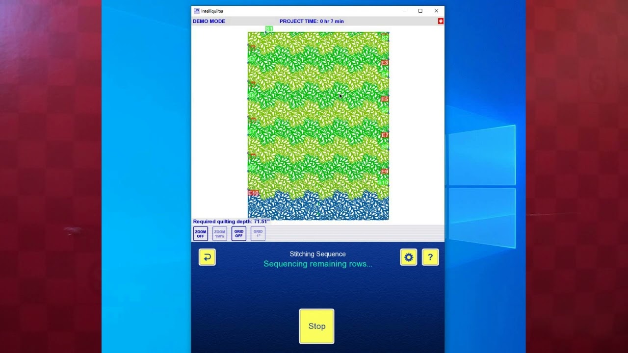 Loading A Design On IntelliQuilter  -  Urban Elementz