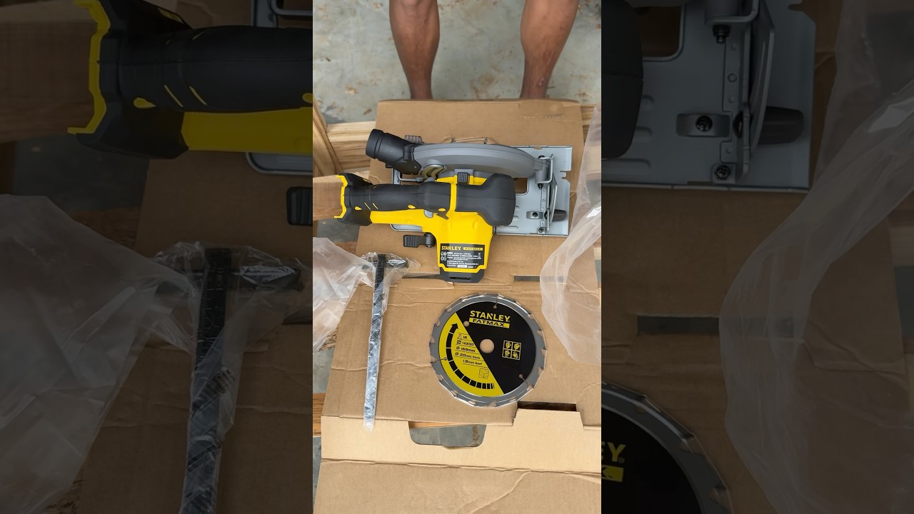 Unboxing & testing STANLEY FATMAX SCC500-B1 20V 165MM #cordless #circularsaw #brushless #stanley