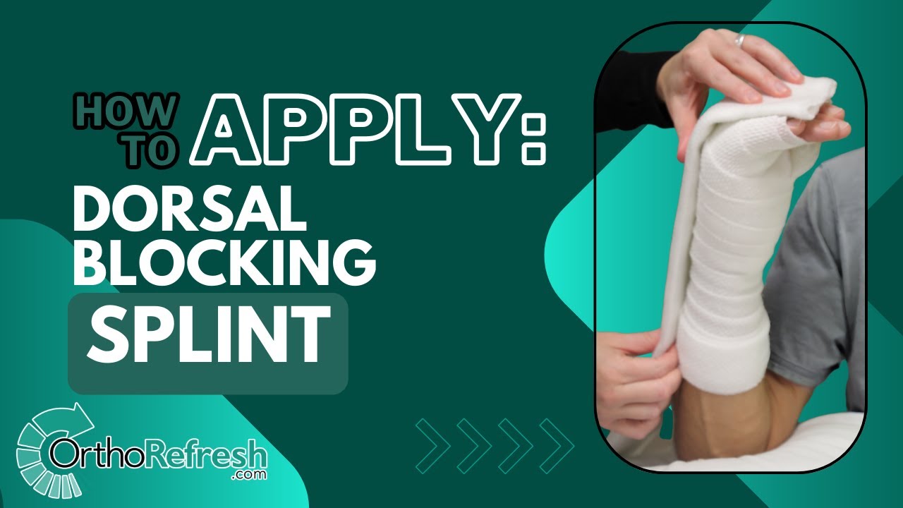 How to splint a cut hand, possible tendon or nerve cut - Apply a Dorsal Blocking Splint