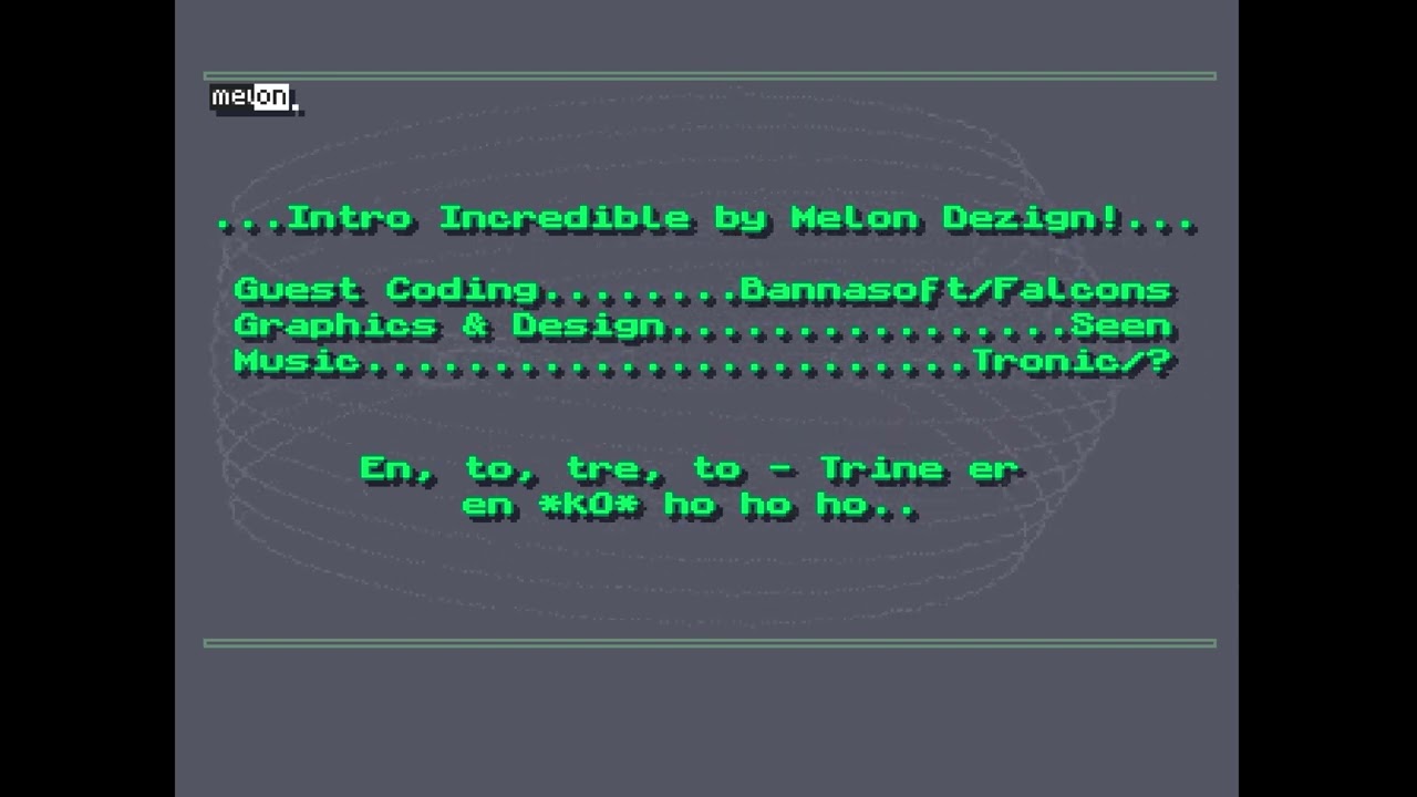 Crystal / Melon Design - 1000cc Turbo (Amiga Demoscene)(Cracktro Week!)