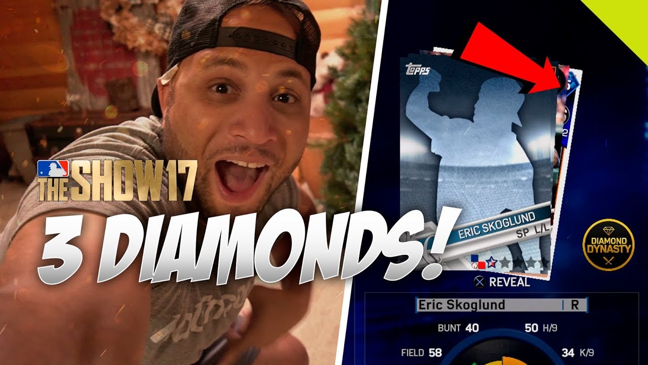 OMG 3 NEW DIAMOND PULLS!! 💎💎💎 MLB The Show 17 Postseason Pack Opening