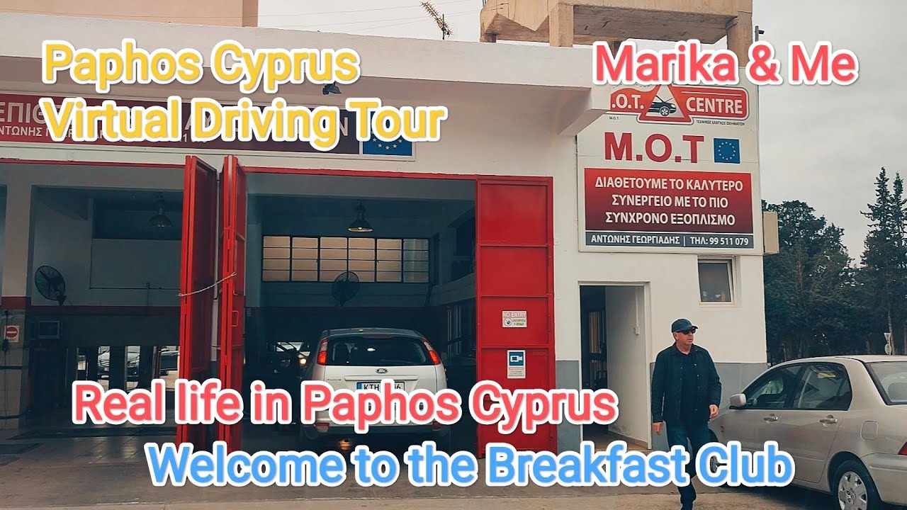 Real life in Paphos with Mr Paul going for an MOT.. Paphos Cyprus